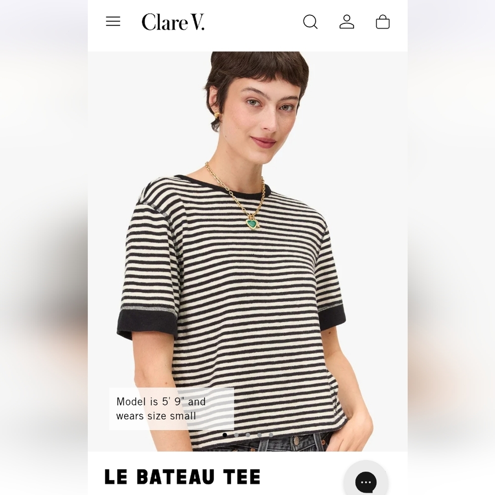 NWT Clare V Le Bateau Tee SZ M